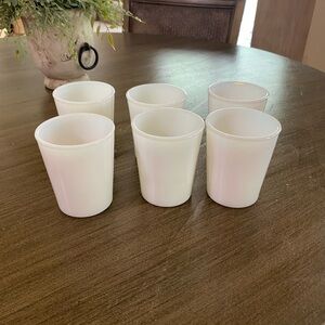 6 translucent milk glass tumbler